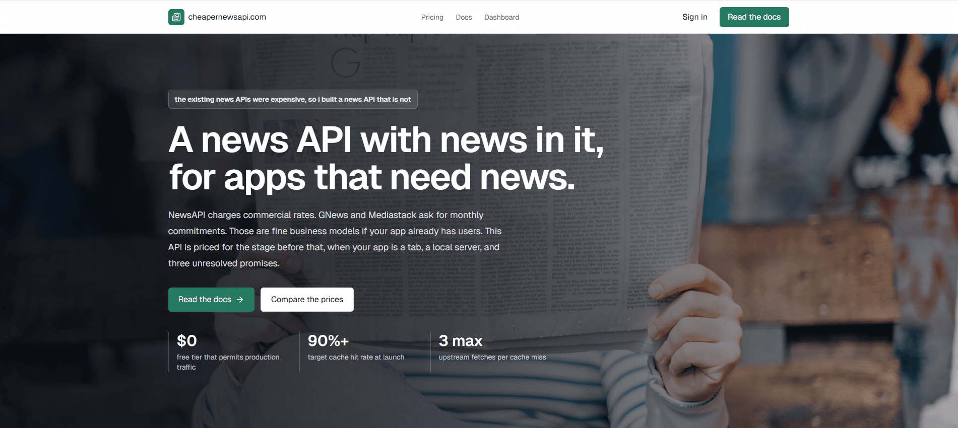 Cheaper News API